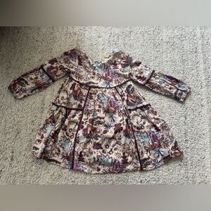 Laura Ashley Cream Floral Long-Sleeve Tiered Dress